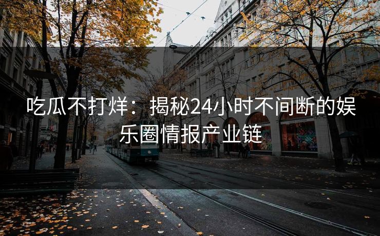 吃瓜不打烊：揭秘24小时不间断的娱乐圈情报产业链